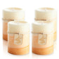 Pier 1 Ginger Peach 3x4 Layered Set of 4 Pillar Candles