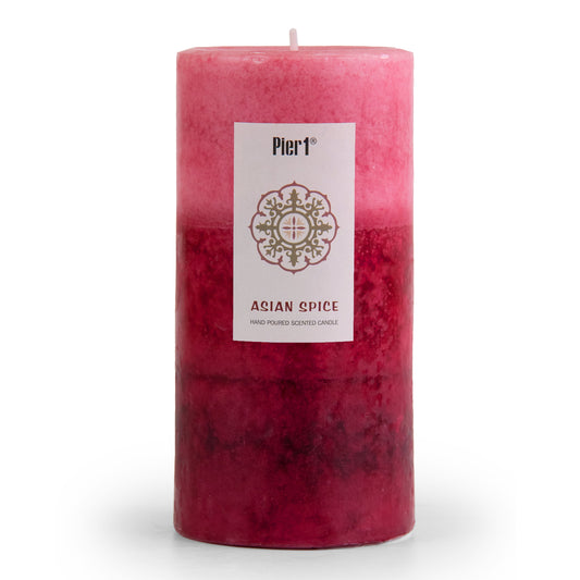 Pier 1 Asian Spice 3x6 Layered Pillar Candle