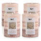 Pier 1 Cuban Vanilla 3x4 Layered Pillar Set of 4 Candles